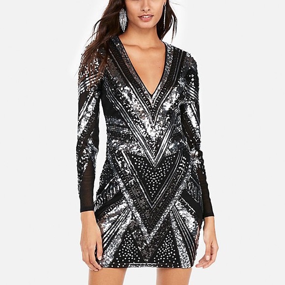 express sequin mini dress